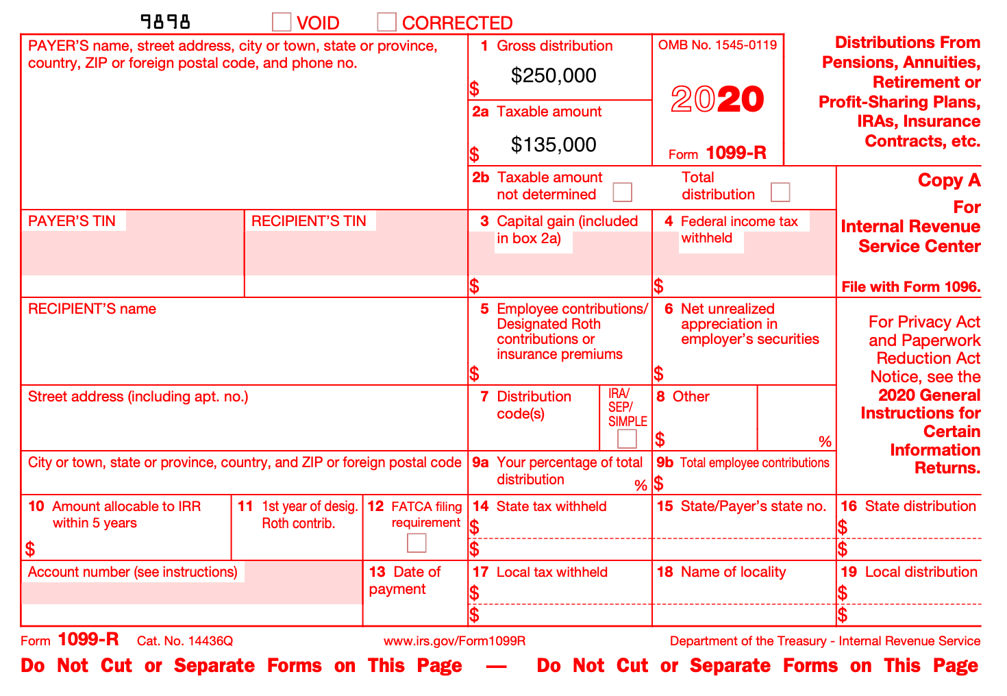 How To Calculate Taxable Amount On A 1099 R For Life Insurance 7927